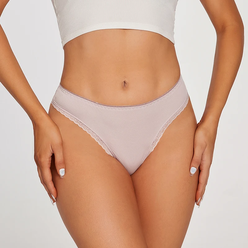 BANNIROU 1Pcs Women Thongs Panties Everyday Ice Silk Female Panties Women's Underwear Soft High Quality Ladies Intimates