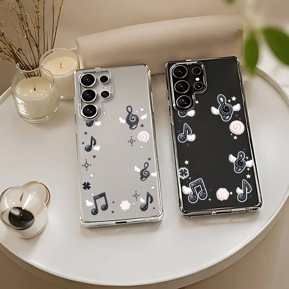 INS Music Note Album Cartoon Cute Phone Case For Samsung Galaxy S21 S22 S23 S24ULTRA S25ULTRA FE Ultra Plus5G A52S S26 Cover
