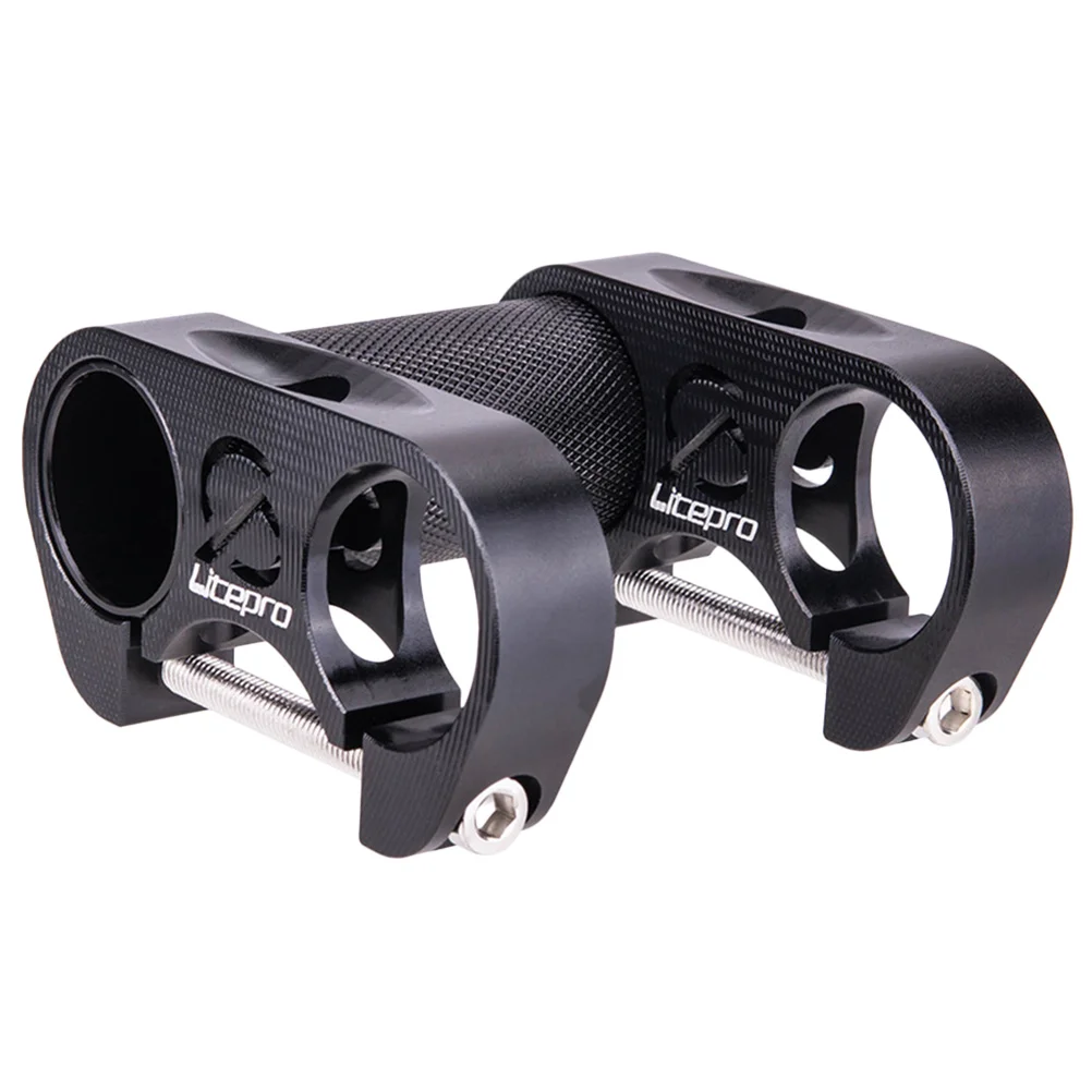 

1Set Folding Bike Double Handlebar Stem Black Ultralight Modified Stem for Bike Replacement Accessories Double Handlebar
