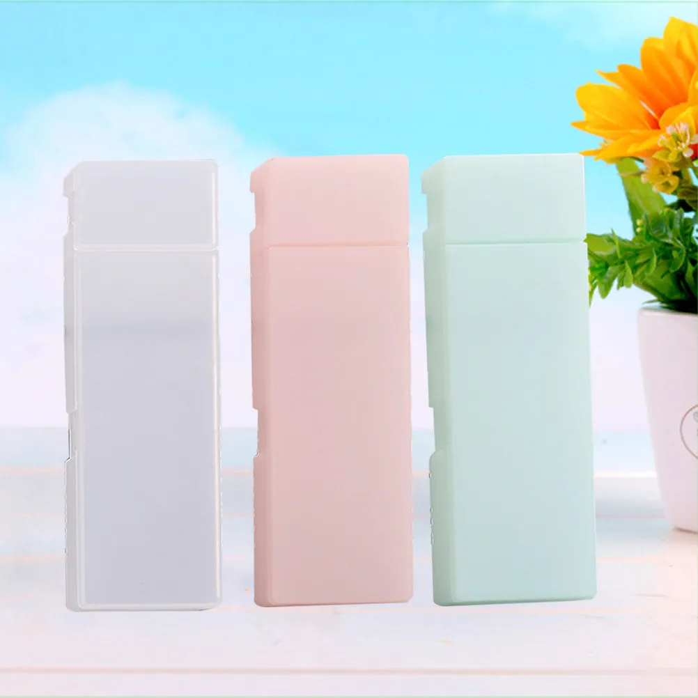 3Pcs Pencil Box Plastic Transparent Wearproof Waterproof Stationery Storage Case for School Students Pencil Case