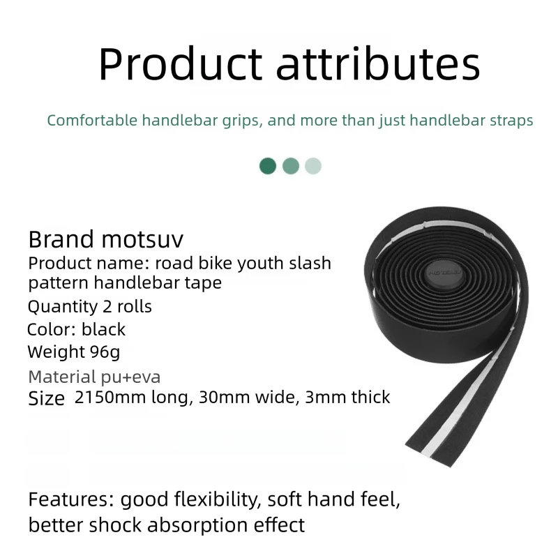 Road Bike Handlebar Tape, Anti-Slip Breathable Wear-Resistant, 3D Texture Comfortable Wrap Strap, Cycling Bike Accessories