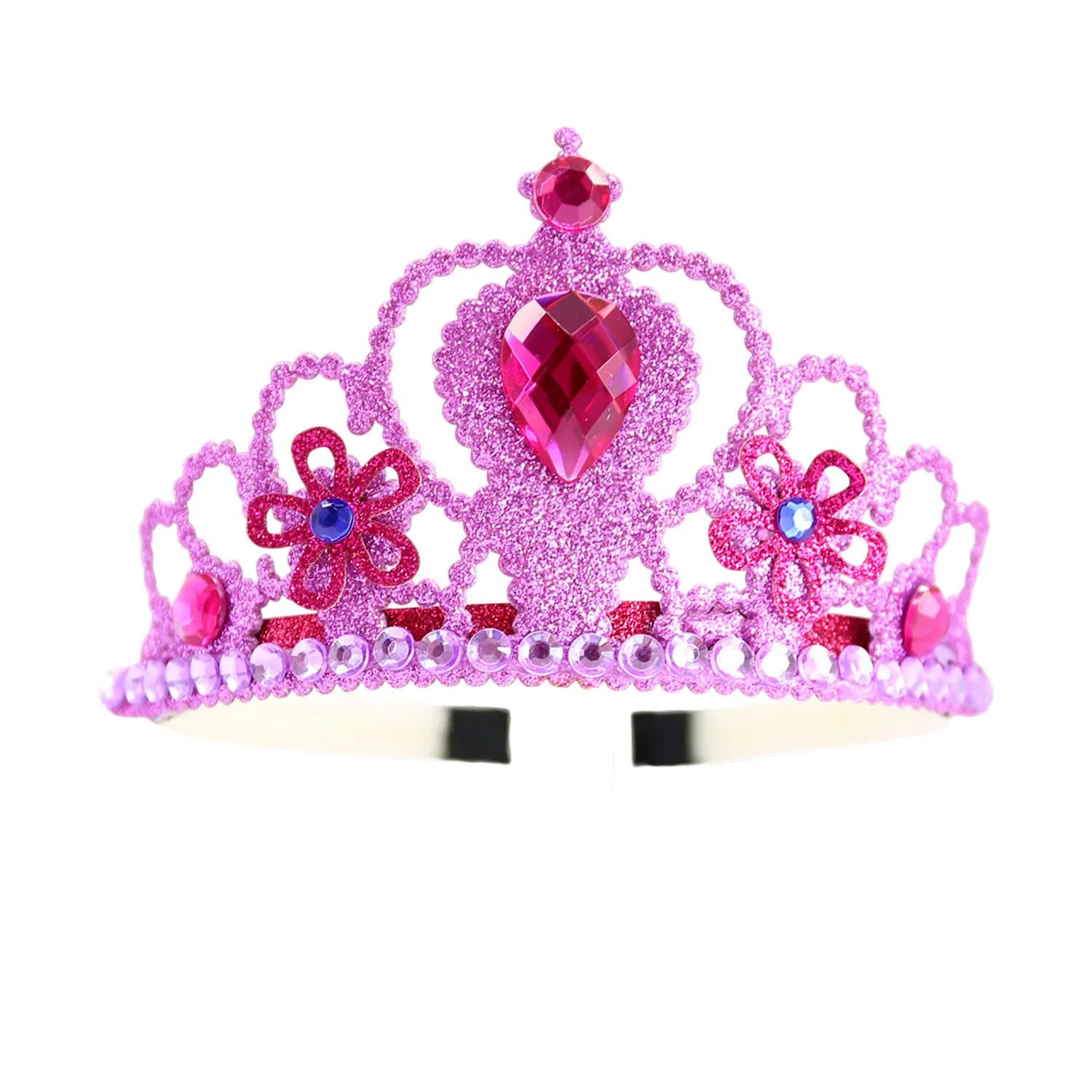 Girls Little Mermaid Hairband Purple Crown Hair Accessories Ariel Queen Headband Kids Sebastian Diamond  Shell Ears Headwear