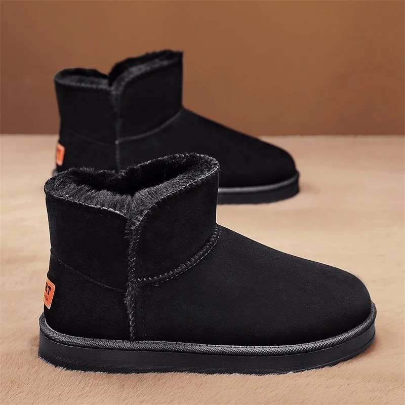 أحذية ثلج معزولة لعام 2025 للرجال، مبطنة بالفرو الصناعي ومضادة للانزلاق، مثالية لعيد المحاربين القدامى والتزلج أو التزلج على الجليد