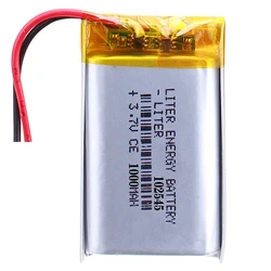 3.7V 1000mAh 102545 Lithium Polymer Li-Po li ion Rechargeable Battery cells For Mp3 MP4 MP5 GPS PSP mobile