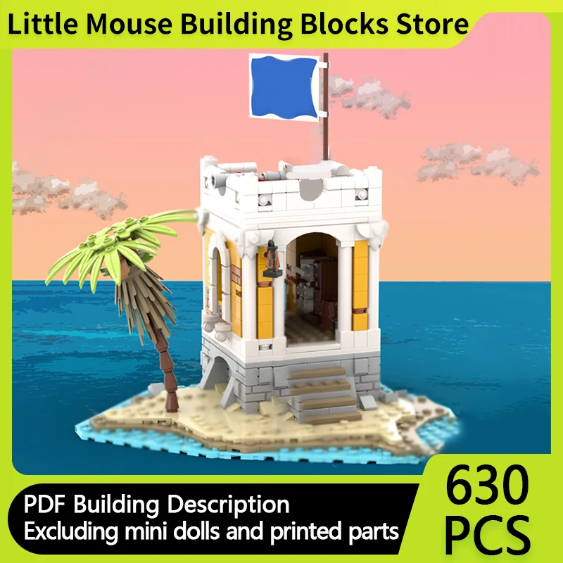 

Средневековый замок, модель MOC, строительные кирпичи, пиратский остров, проигрыватель, модульные технологии, подарки, праздник, сборка, детские игрушки, костюм