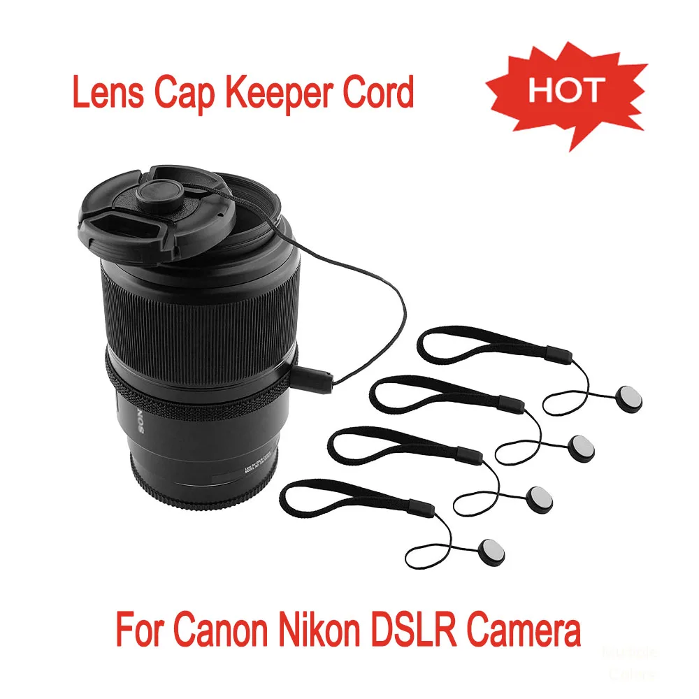 Multi Piece/wholesale Price Lens Cover Holder Keeper String Leash Strap Rope For Canon Nikon DSLR Camera Lens Cap Keeper Cord