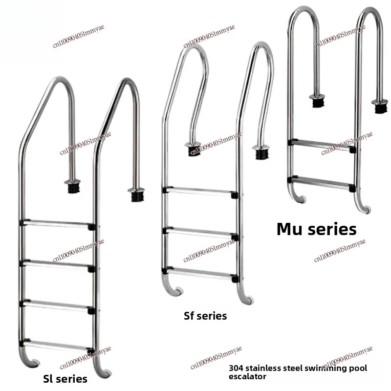 

Swimming Pool Escalator Handrail Pool Ladder Up and Down Ladder 2-5 304 Stainless Steel Safety Ladder Swimming Pool Equipment
