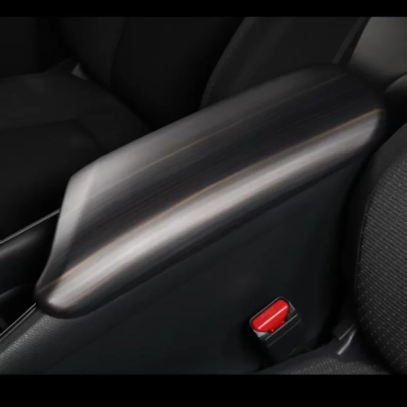 Carbon Fiber Car Center Armrest Cover Panel Chrome For Toyota CHR 2017 2018 2019 2020 2021 2022 C-hr Accessories Sport Gr Sport