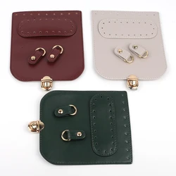 Handmade Bag Making Accessories Bag Cover With Hardware Leather Bag Bottom Knitting Crochet Bags DIY Women Crochet Backpack