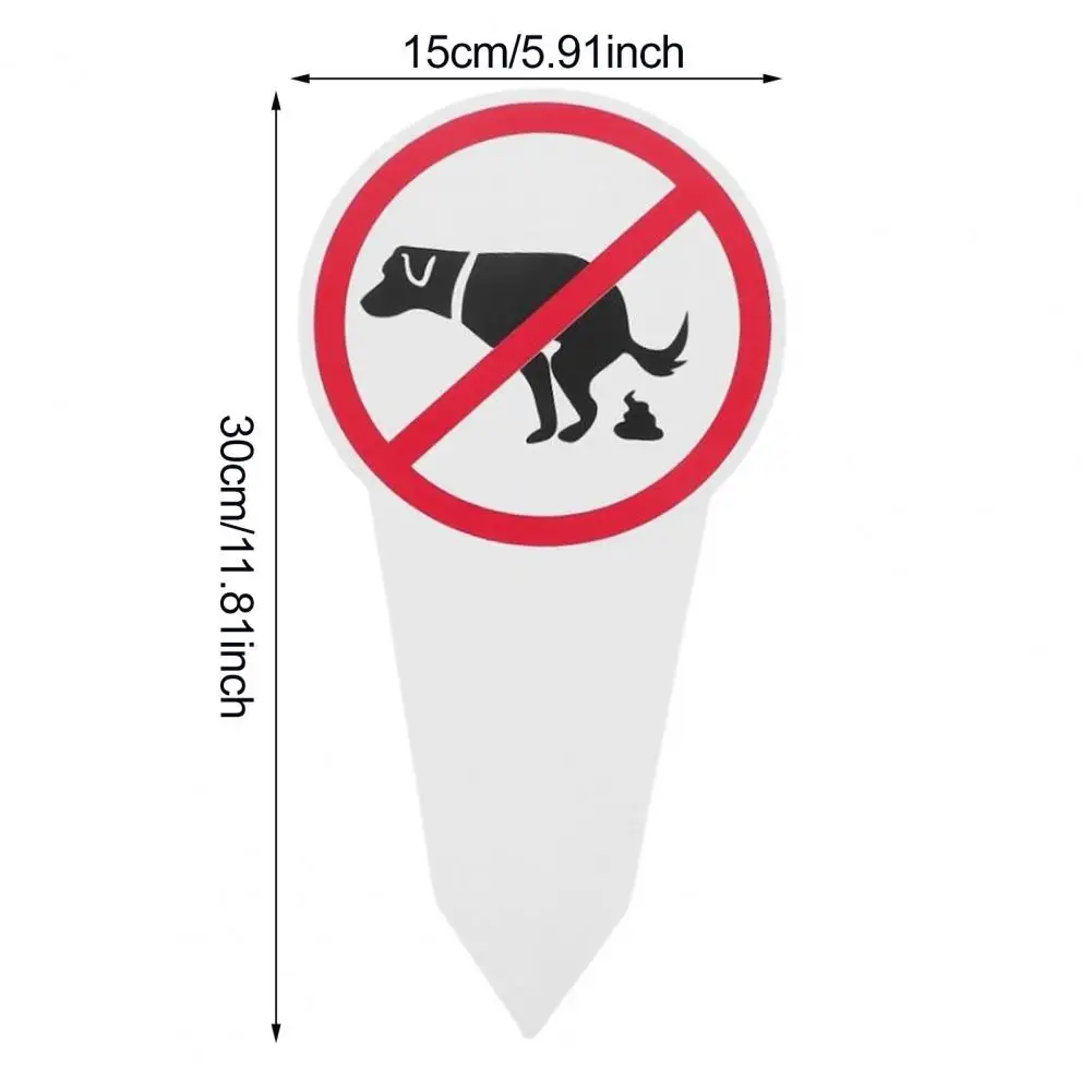 1/2/3Pcs 30cm No Dog Poop Sign Stake Double Sided Outdoor Garden Yard Lawn Stop Dog Pooping Warning Sign Spike Indicator Decor