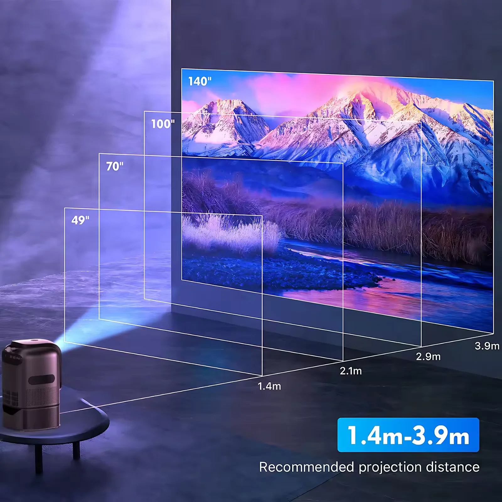 TS1 Portable Projector with Bu - Home Cinema Hdmi review and price