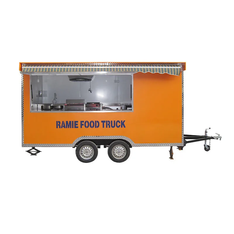 CE approved 4m long mobile snack hotdog food cart with towbar for sale