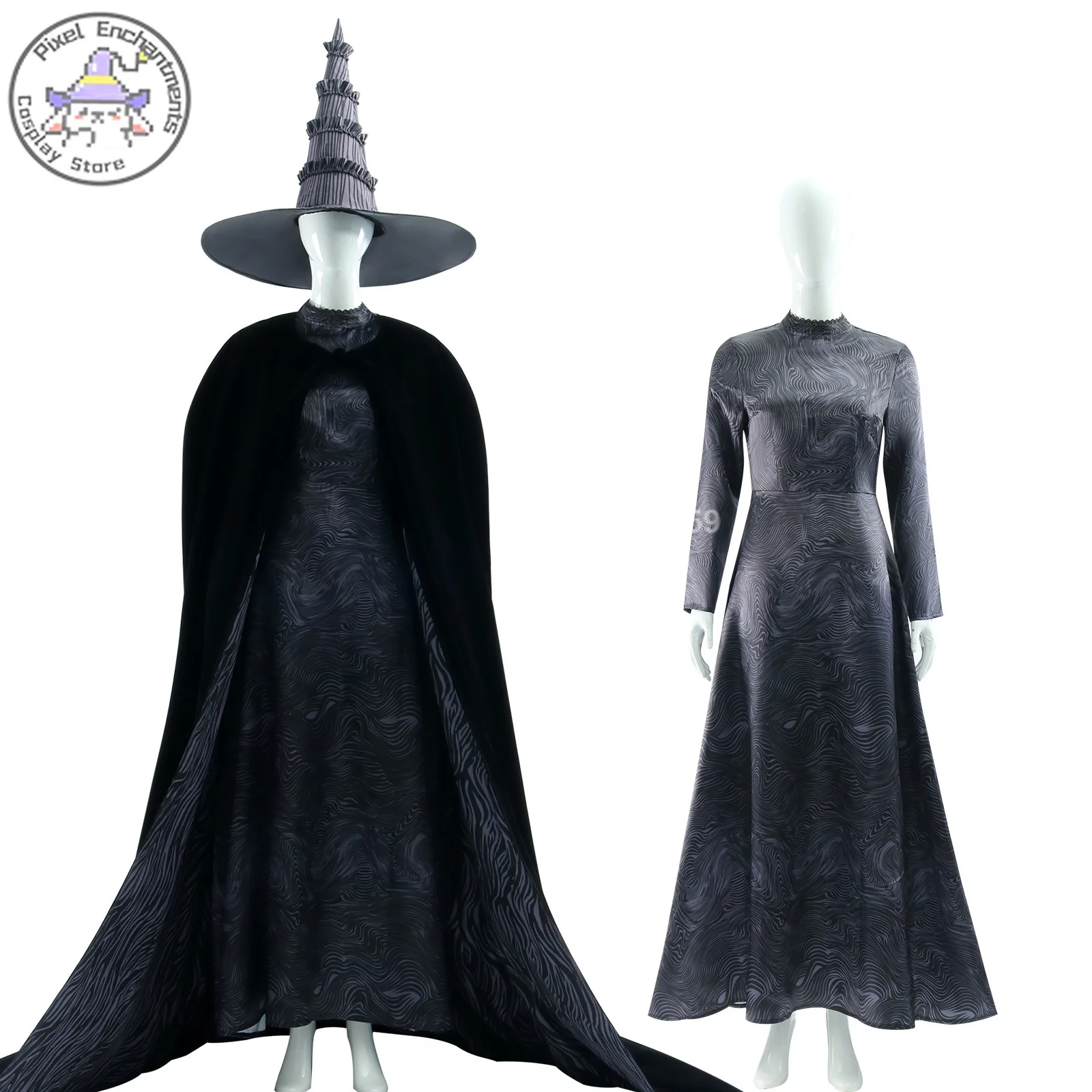 

Wicked Elphaba New Arrival Cosplay Costumes Comic Con Clothes for Women Halloween Party Role-playing Black Dress with Hat Anime