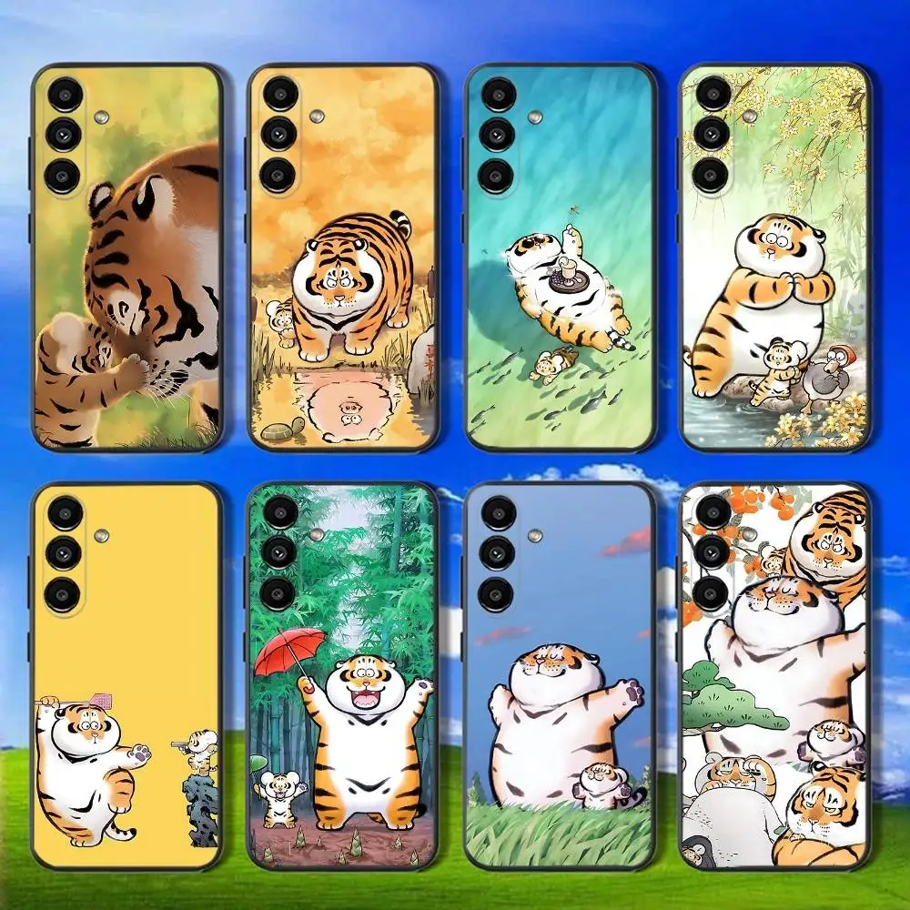 

Phone Case For Samsung Galaxy A13,A21s,A22,A31,A32,A52,A53,A71,A80,Soft Fat Tiger Black Shell