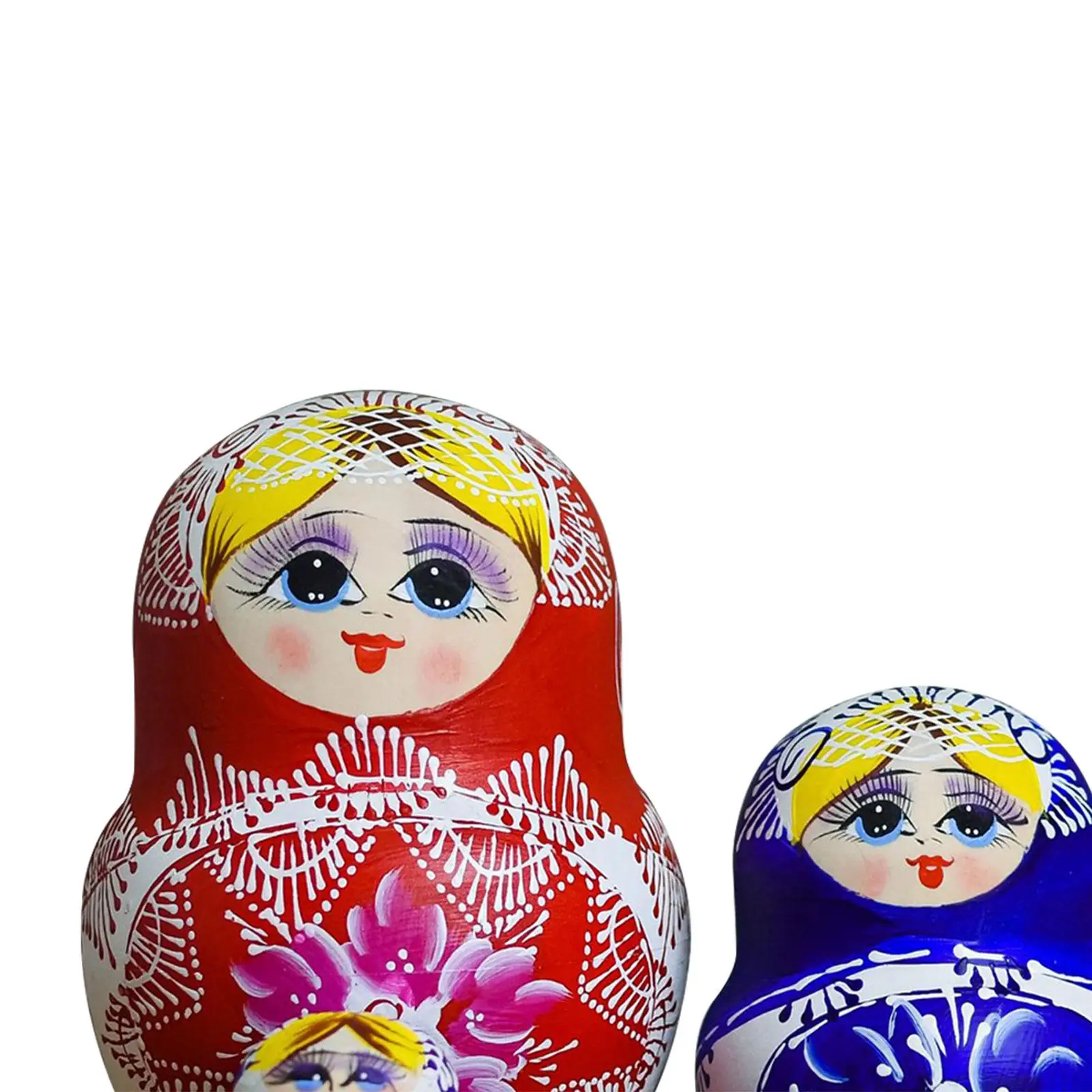 10x hölzerne russische Nist puppe Figuren Cartoon Ornament Holz Stapelung versch achtelt Set für Ostern Geburtstag Büro nach Hause Erwachsene