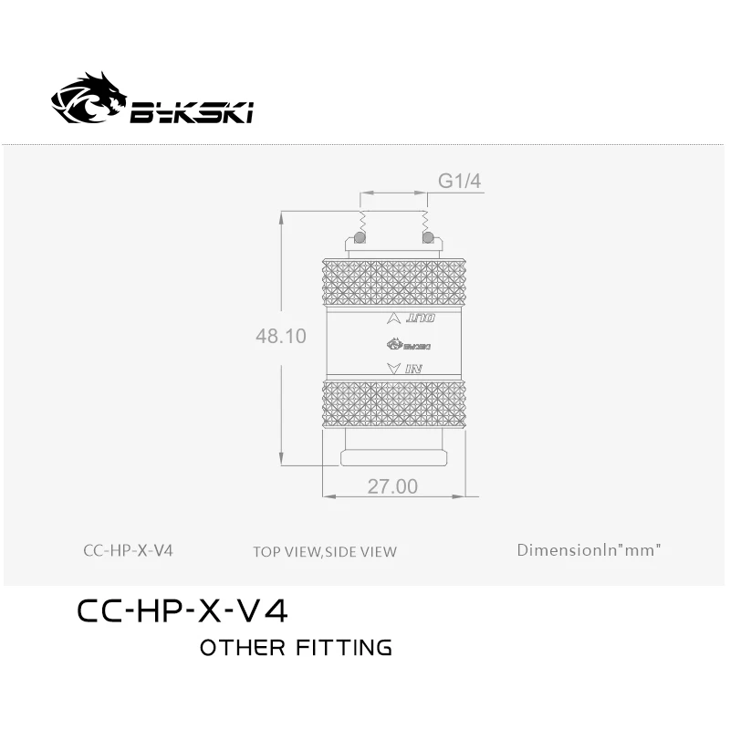 

Bykski G1/4'' Hand Push Water Release Valve Male to Famale Brass Expansion Open Stop Switch PC Cooling Fitting CC-HP-X-V4