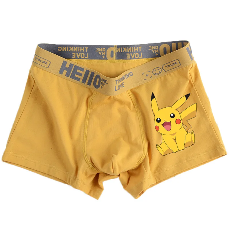 Pokemon Gengar Pikachu intimo uomo boxer maschili cotone Anime stampe moda nuovo stile morbidezza ragazzi Catton mutandine boxer