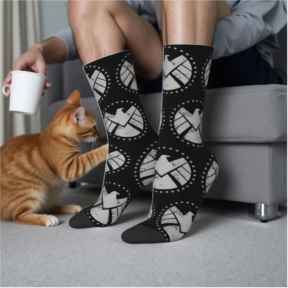 

Shield Agent Training Socks Harajuku High Quality Stockings All Season Long Socks Accessories for Man's Woman's Birthday Present