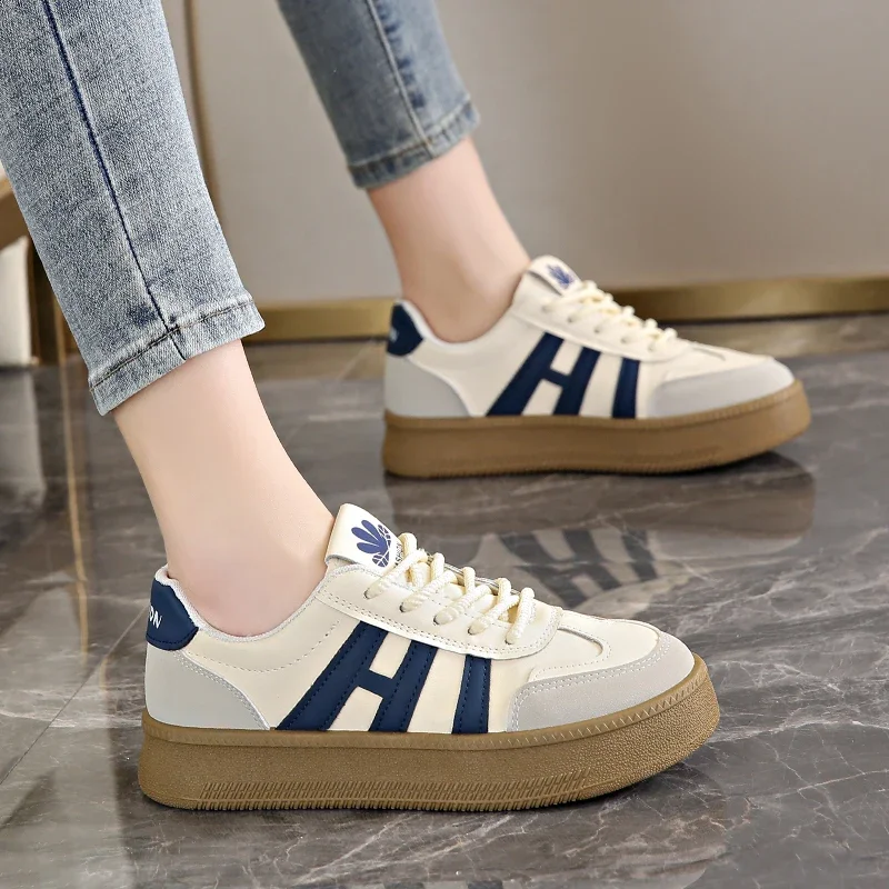 Women's Shoes White Outdoor Designed Retro Woman Casual Sneakers Trendy All-match Hard-wearing Student's Sport Shoe New Fashion