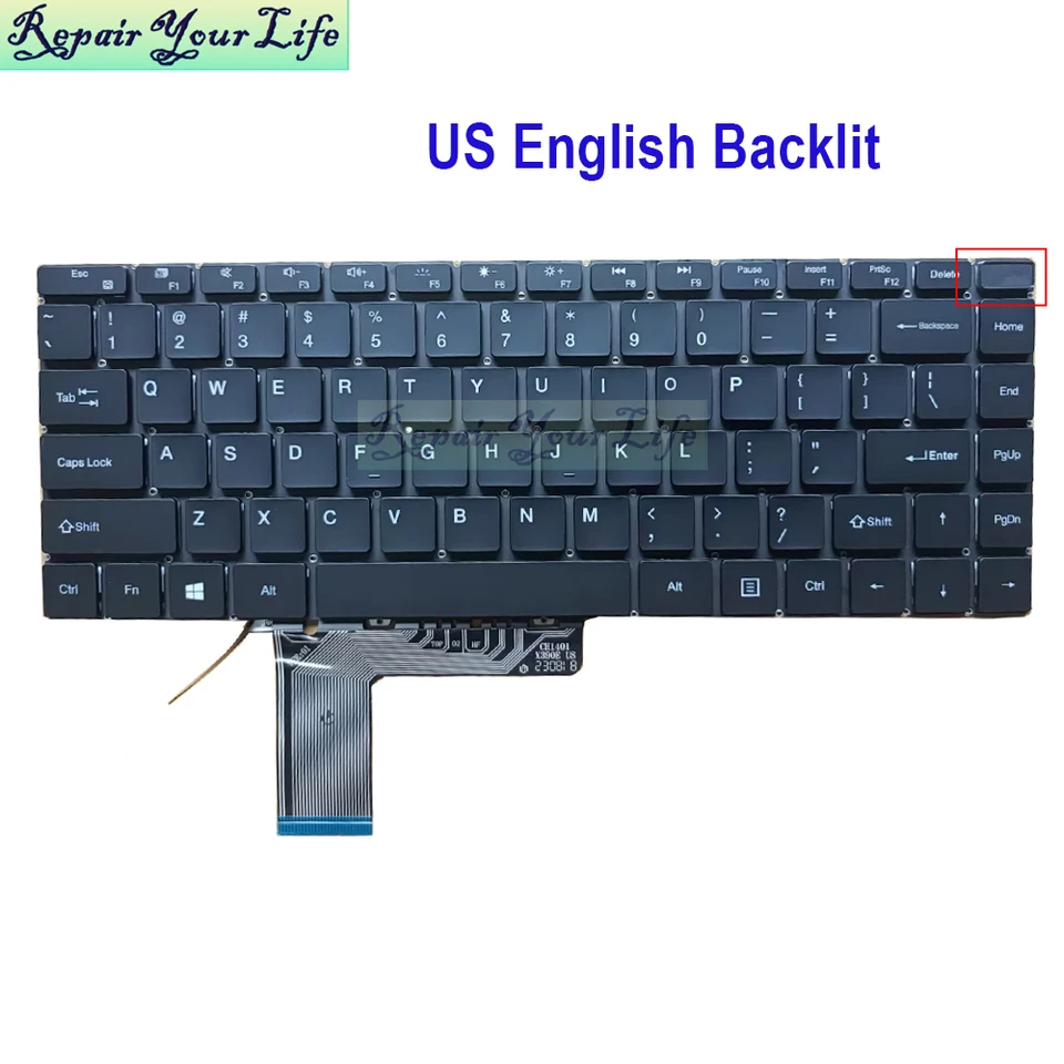 US Russian Spanish Backlit Keyboard For Chuwi CoreBook X CWI529