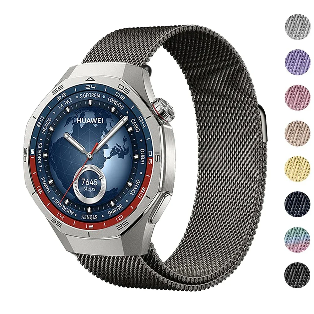 

Loop Band for Huawei Watch GT 5 Pro 46mm Strap Magnetic Stainless Steel Metal Wrist Bracelet for GT5 Pro SmartWatch Accessories