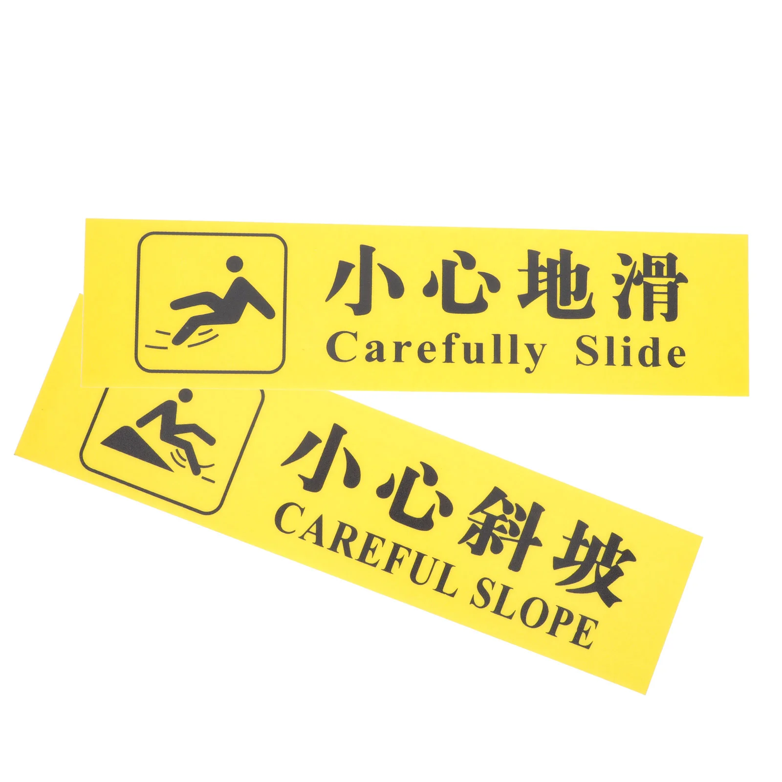 4 Pcs Stick Carefully PVC Stickers Public Place Sign Self Adhesive Stair Caution The Affixed Thickened Safe