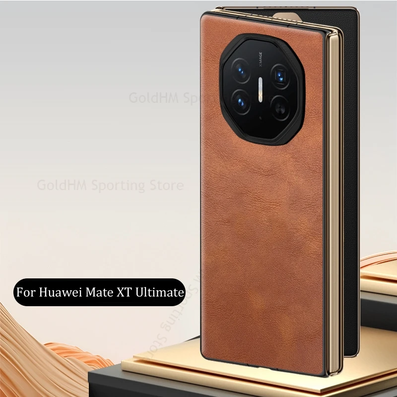 Capa For Huawei Mate XT Ultimate 5G Leather Phone Case Funda For HUAWEI Mate X5 X3 X2 XT 5G Ultra Slim Hard PC Bumper Flip Cover