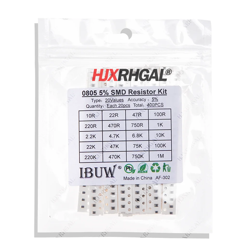 10/20/33/60/80 قيم مجموعة المقاوم SMD مجموعة متنوعة 10ohm-1M أوم 5% 1% عينة كيت 0402 0805 0603 1206 2512 1210