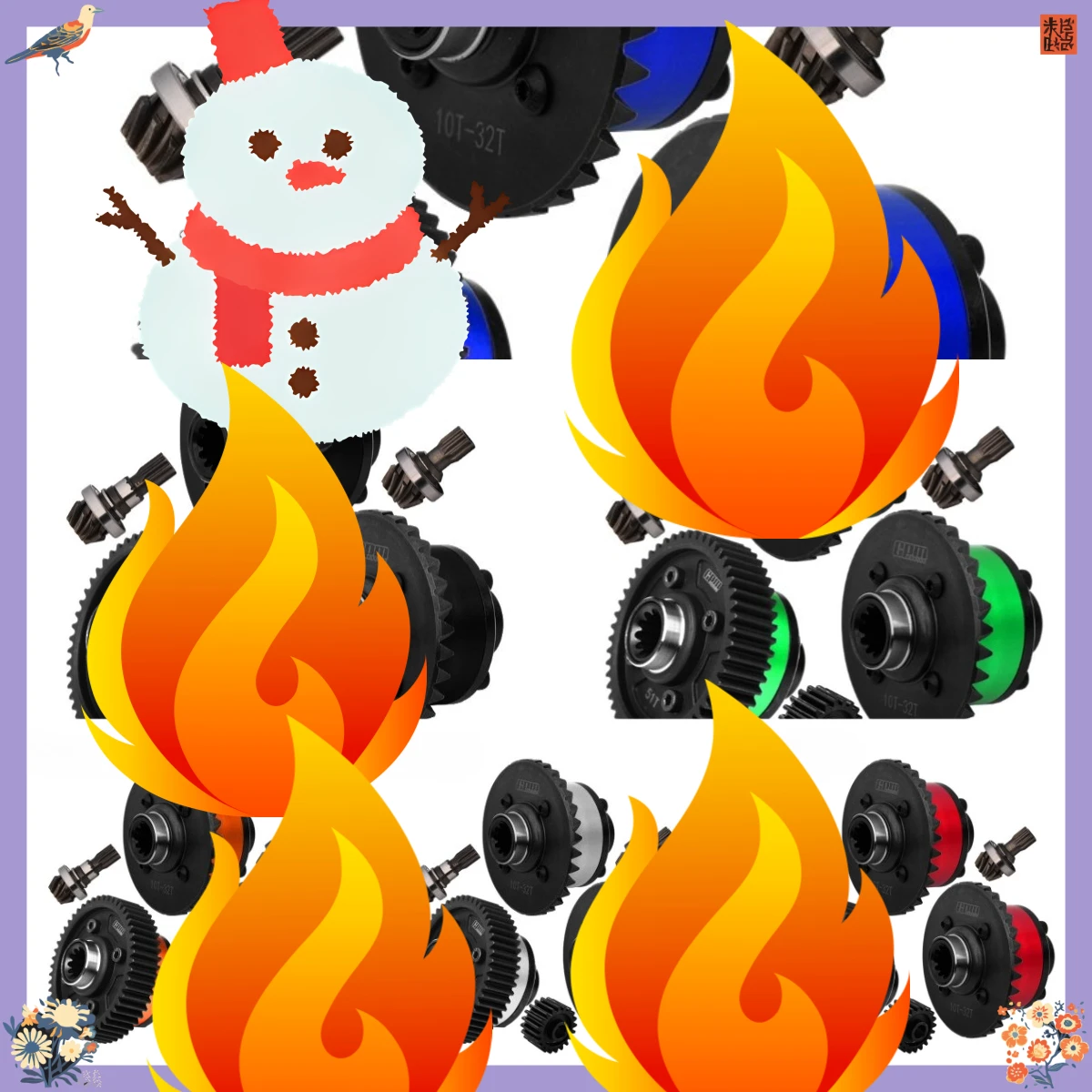 

TRAXXAS 1/5 X-Maxx 1/6 XRT GPM Carbon Steel 7075 Alloy F+C+R Complete Diffs Upgrade Parts