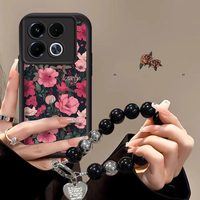 N ote 40pro Charming flowers Sky Eye Bracelet Phone Case For Infinix Note 30 30Vip 40 40Pro SPARK 10Pro 6GO SMART 7HD 8 Cover