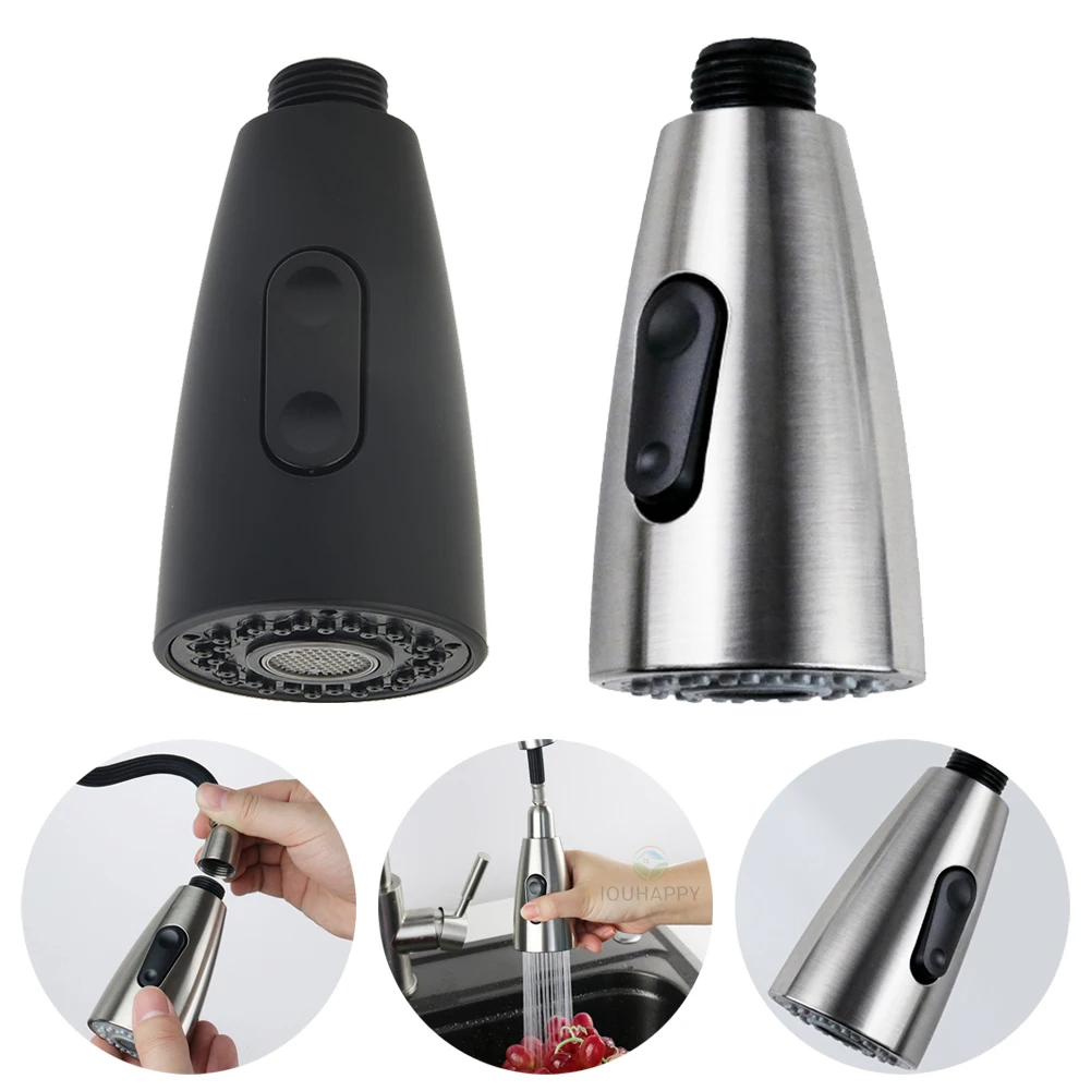 Universal Kitchen Pull Out Spray Head Replacement Sink Faucet Basin Mixer Tap ABS Pull-Out Nozzle Kitchen Bathroom Accessories