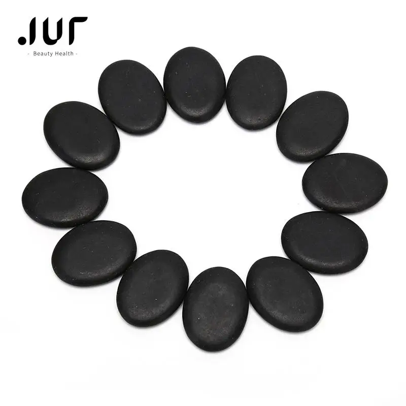 12 Pcs /lot Hot Spa Rock Basalt Body Beauty Health Care Stone 3*4cm Massage Stones Massage Lava Natural Energy Massage Set