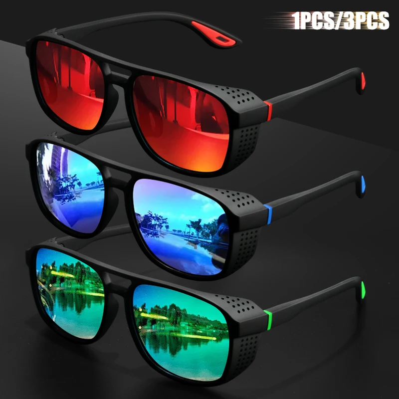 1PC/3PC sport polarized sunglasses, windproof design, suitable for outdoor cycling and running lightweight UV400