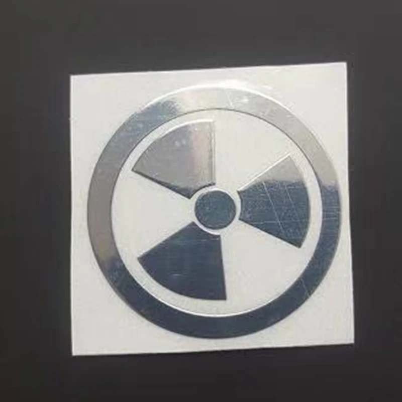 Nuclear Radiation Danger Warning Biochemical Radiation Metal Stick Mobile Phone Tablet Laptop Personality Metal Sticker