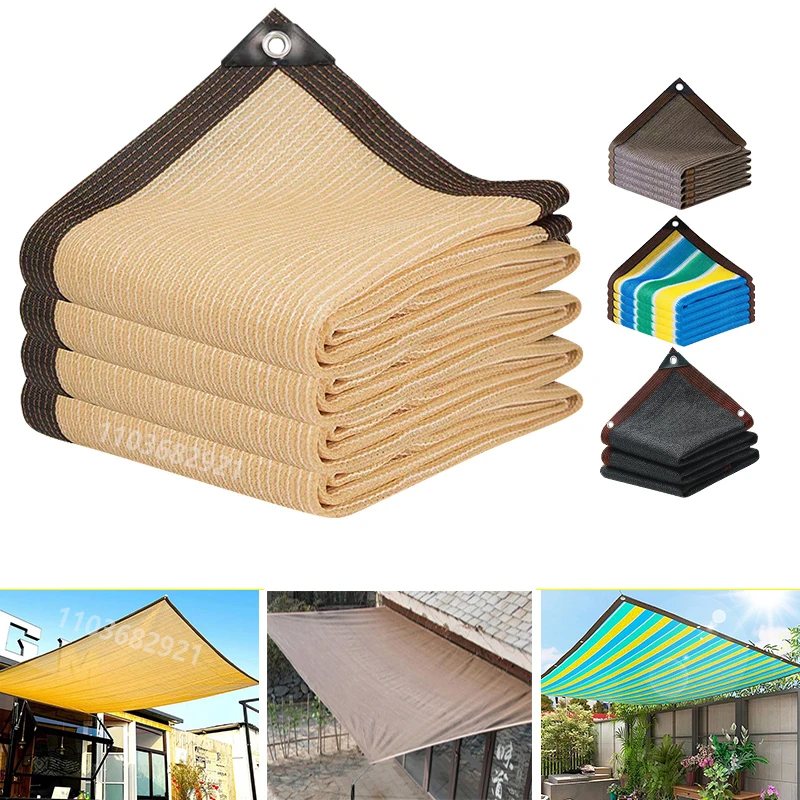 Sunshade Net Anti-ultraviolet Awning Plant Cover Net for Outdoor Garden Courtyard Swimming Pool Balcony Shade Cloth