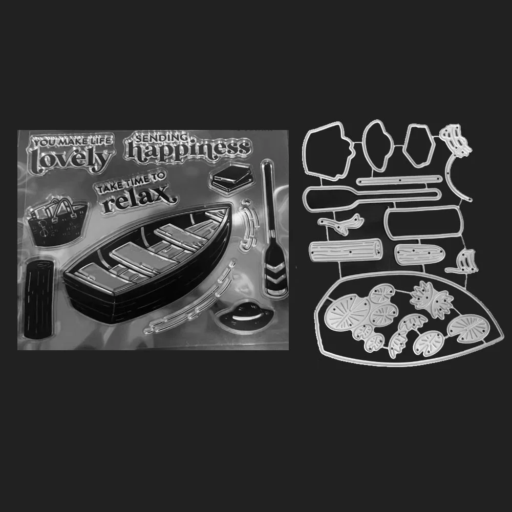 Nuevo barco pacífico muelle sellos y troqueles 2025 2026 catálogo álbum de recortes diario decoración Navidad plantilla sellos troqueles artesanías