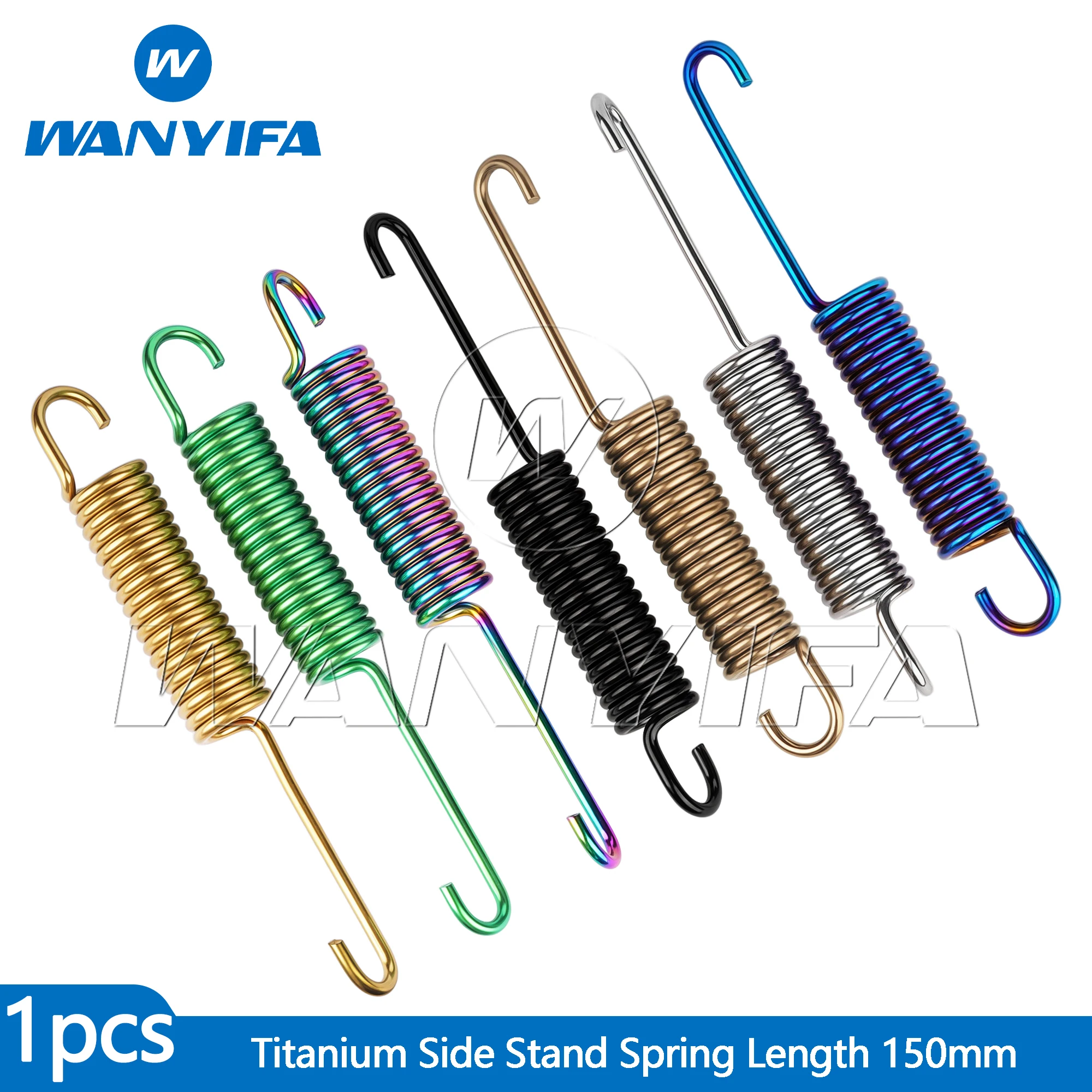 

Wanyifa Titanium Side Stand Spring Length 150mm Universal Motorcycle Side Bracket Parking Rack Ti GR5 Springs