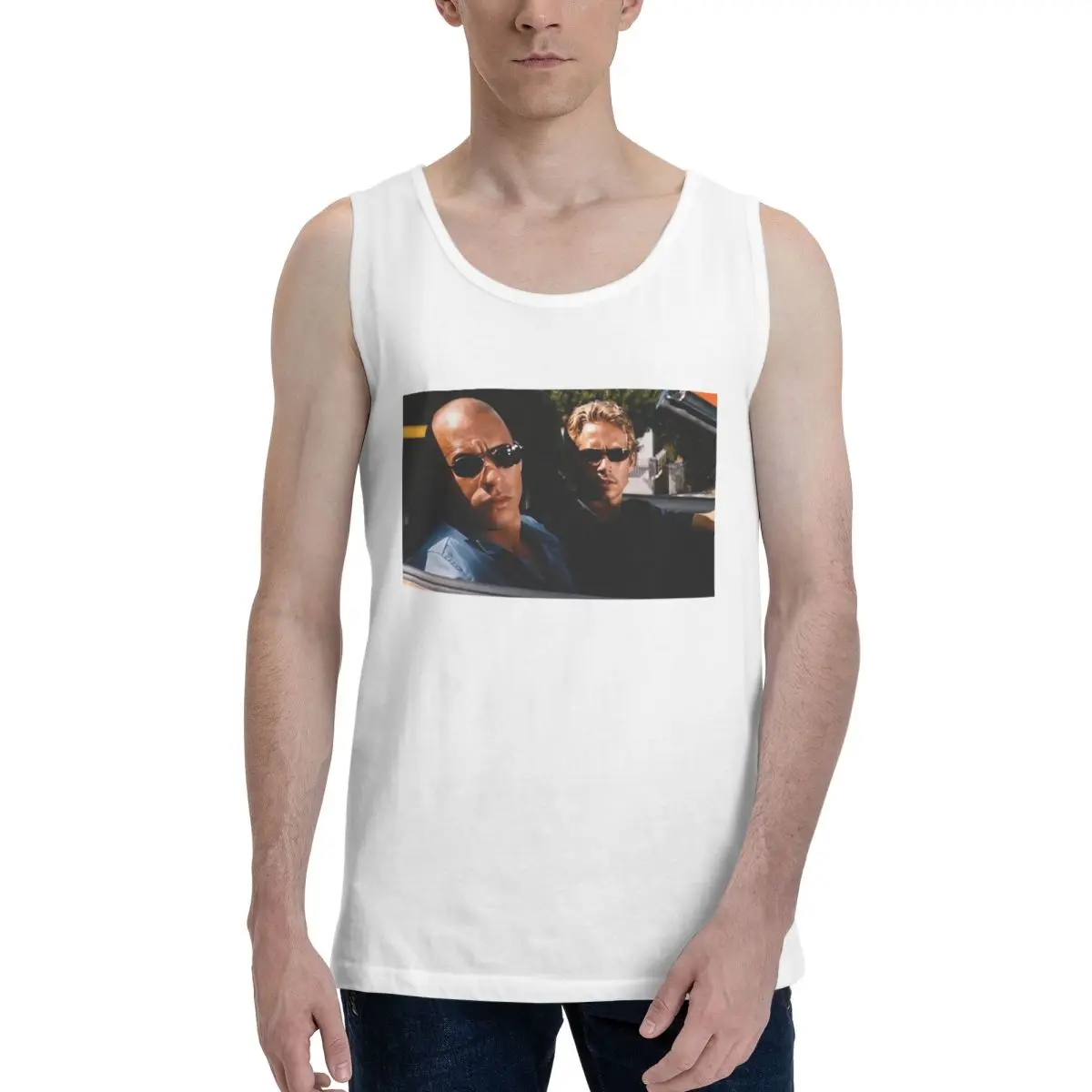 The Fast And The Furious Classic 100% Cotton Men's Sweatshirt Vest Sleeveless Clothing Tees Men Tank Tops T-shirt