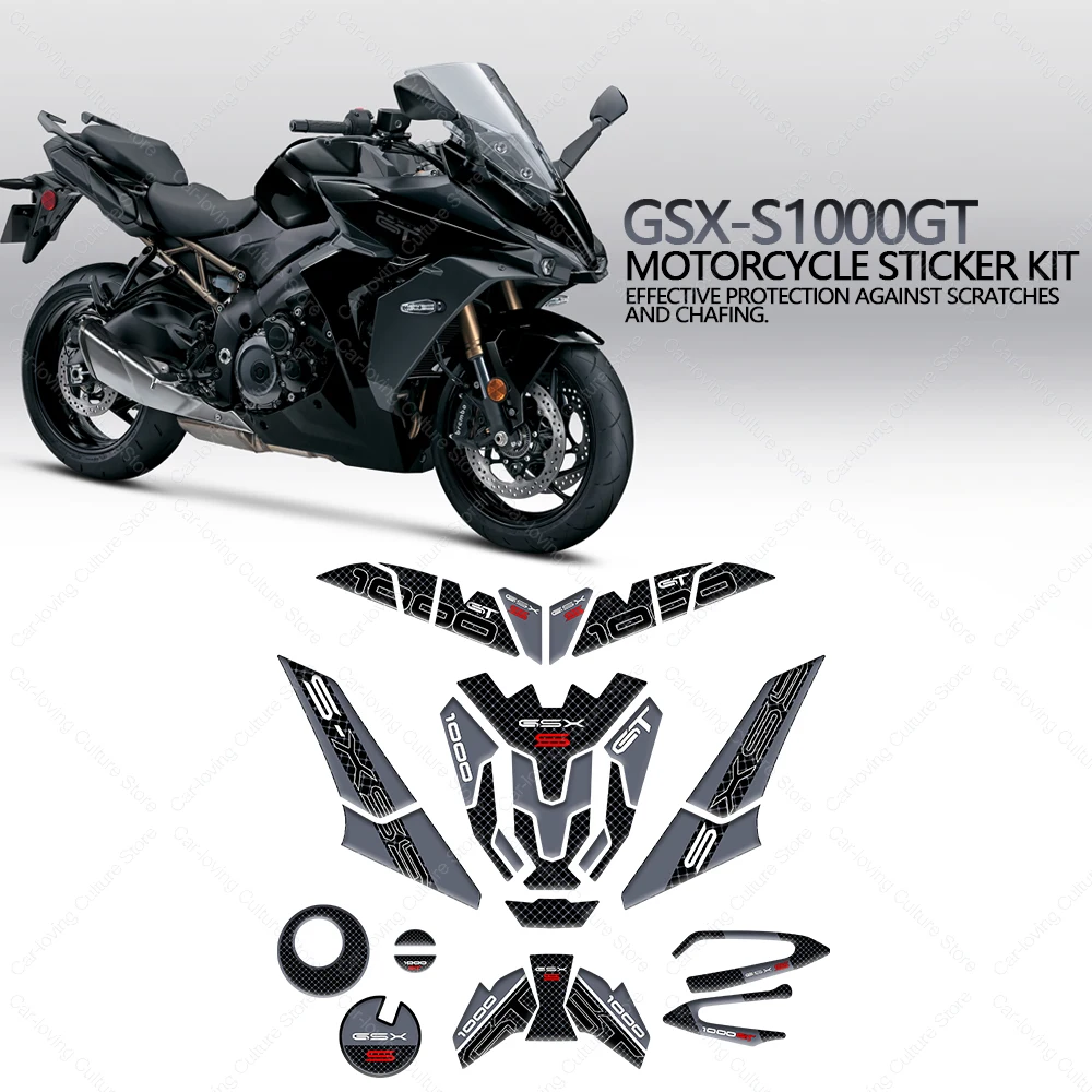 

Аксессуары для мотоциклов GSX-S1000GT GSX S1000GT, набор водонепроницаемых защитных наклеек на бак, 3D защитные наклейки из эпоксидной смолы