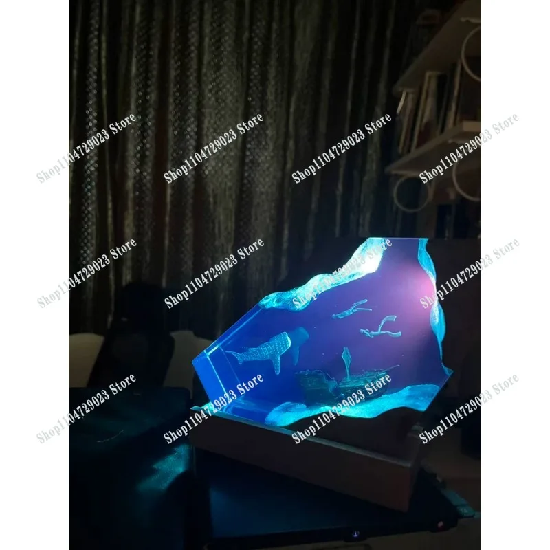 

Hot-selling ocean style deep sea exploration bedroom decoration birthday gift bedside atmosphere night light tabletop ornament