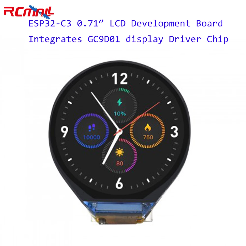 ESP32-C3 0.71inch Round Display Development Board 160x160 SPI LCD Display ESP32-C3 WiFi+BLE Single-core Processor for Arduino