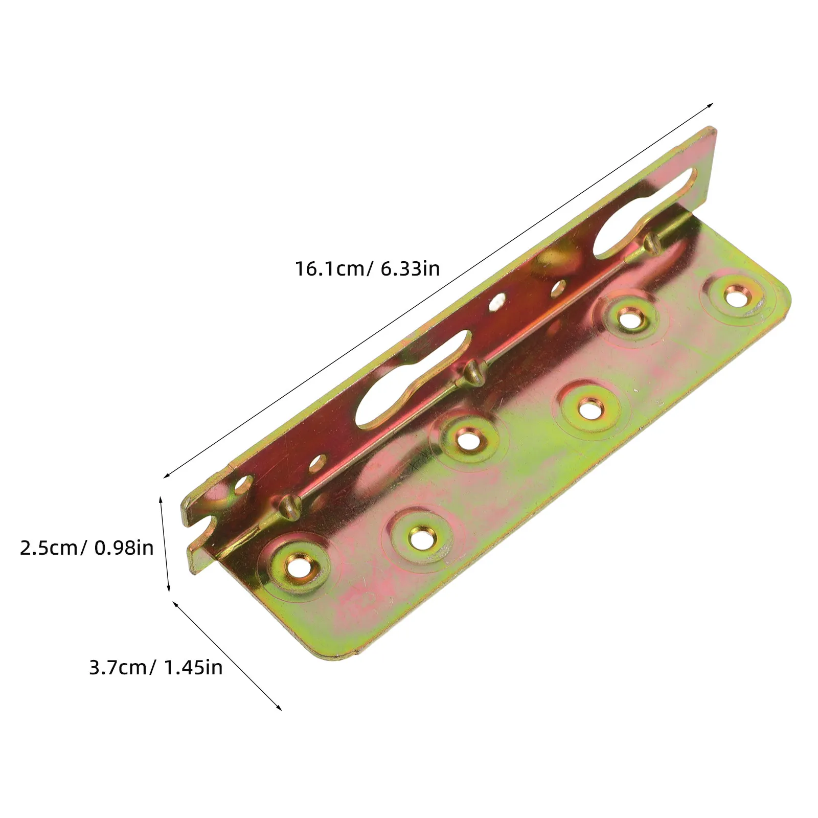 4Pcs Bed Rail Connector Hardware Heavy Duty Carbon Steel Hook Plates for Bed Frame Assembly Parts Furniture Connectors