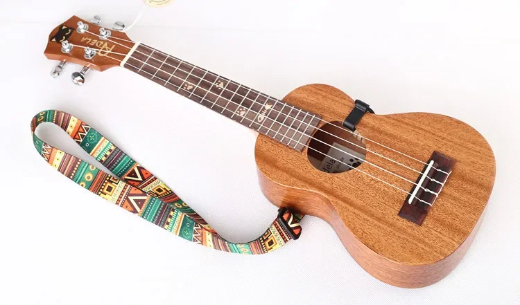 Nylon Ukulele Strap Smooth and Comfortable Ethnic Guitar Strap is Suitable for 21, 23 and 26 inch Ukuleles