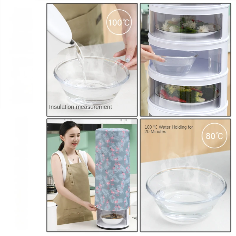 Multilayer Insulated Vegetable Cover Stackable Food Protection Box Anti-mosquito Dust-proof Heat Cover Kitchen Supplies