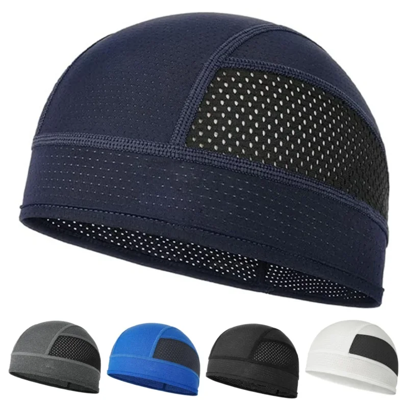 Sports Helmet Liner Beanie Cap Breathable Mesh Quick Dry Sweat Resistant Under Helmet Hat For Cycling Motorcycle Running
