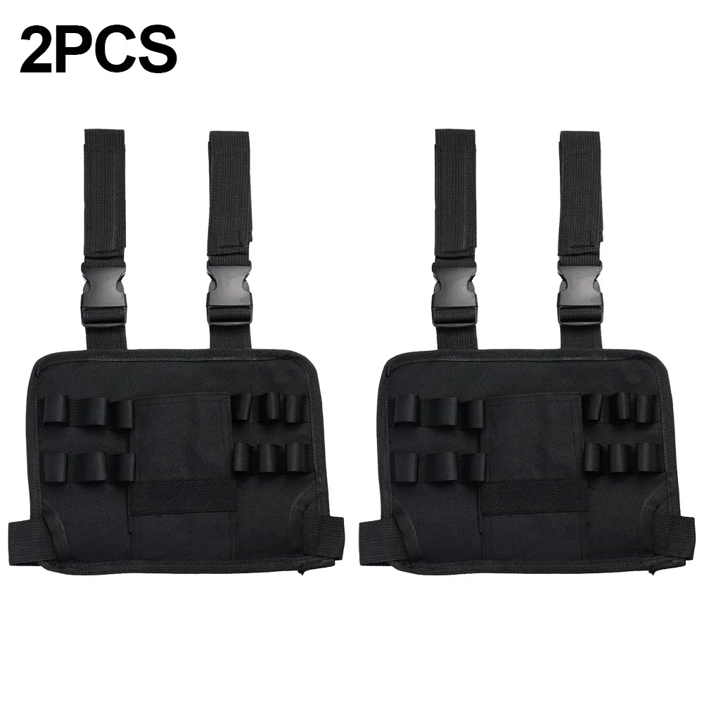 

2pcs Portable Tool Bag Waterproof Drill Holster Waist Tool Bag Multifunctional Electric Waist Belt Tool With 8 Connection Rings