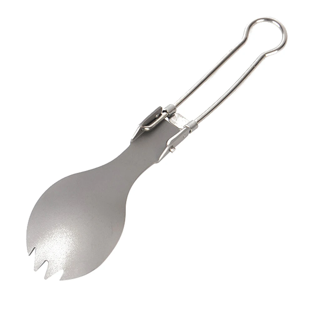 

Titanium Folding Fork Spoon Lightweight Compact Design for Travel Camping Business Trips Daily Meals Portable Cutlery Outdoor