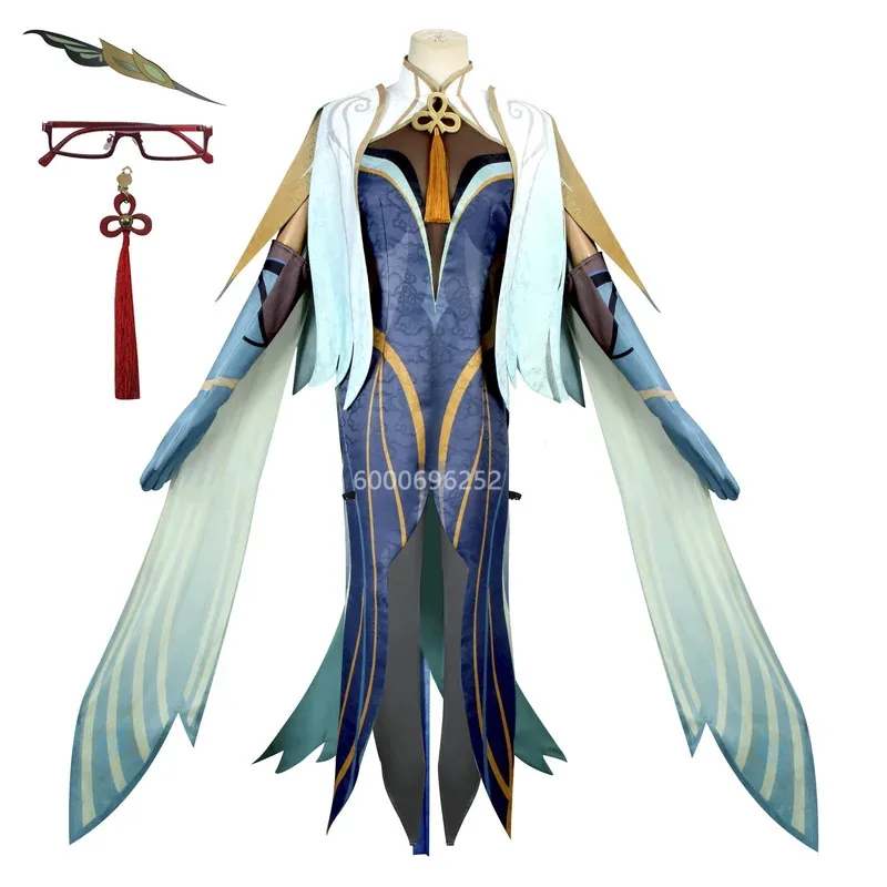

Xianyun Genshin Impact Cosplay Costume Cloud Retainer Full Set Outfit Role Play Christmas Halloween Uniform Women Dress Hot Sale