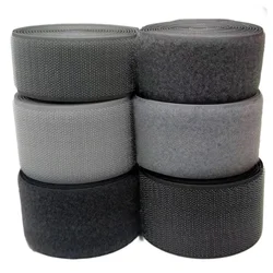 3.8/5/10cm Width Gray Hook Loop Fastener Tape for Clothing Shoes Bags DIY Sewing Accessories 2m Length