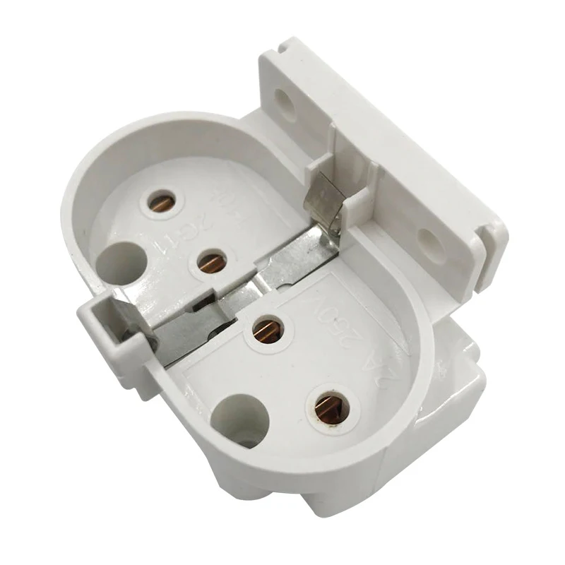 White 2G11 UV Light Base PL H Tube Lamp Holder 2A 500V Fluorescent Lamp Socket Converter T110 Desktop Led Lighting Accessories